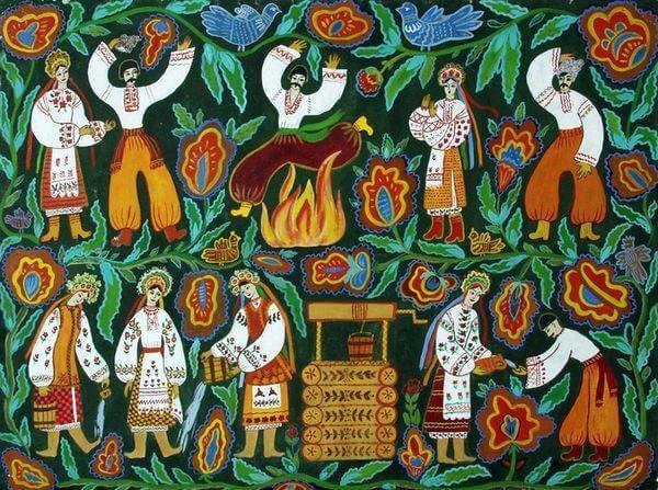 Illustration de la Saint-Jean, 1978, par В.М. Semenyuk, musée d'art régional Kherson