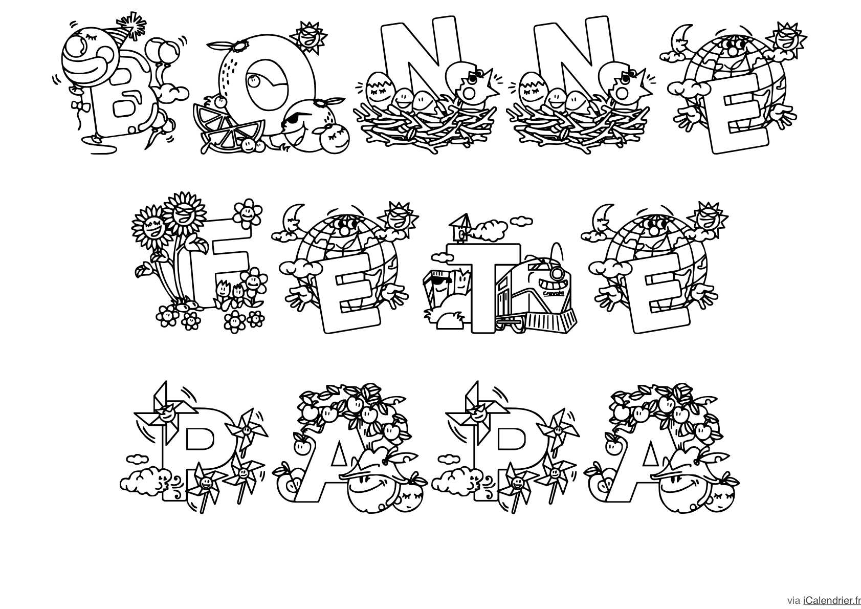 Coloriage Bonne Fete Papa Imprimer