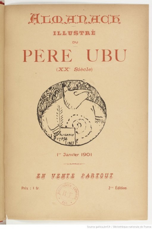 Page intérieure de l'Almanach illustré du Père Ubu, XXe siècle