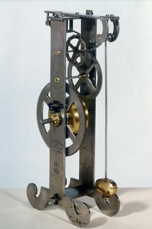 Modèle de l'horloge fabriqué par Eustachio Porcellotti,  à Florence, Italie, en 1883.