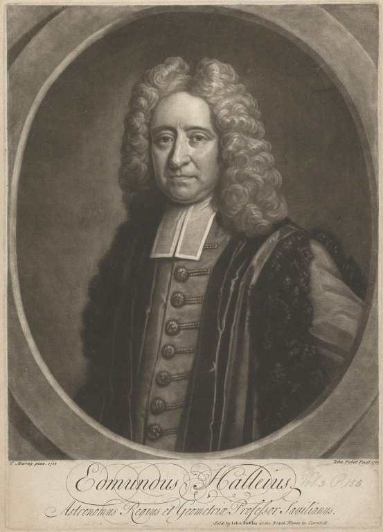 Edmund Halley, impression de 1722, conservée au centre de l'art britannique de Yale