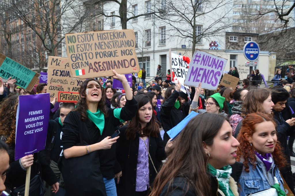 Défilé lors de la journée internationale des Femmes, 8 mars 2020 à Paris
