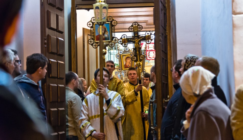 Pâques orthodoxe fêtée le 12 avril 2015 à Krasnoyarsk, Russie