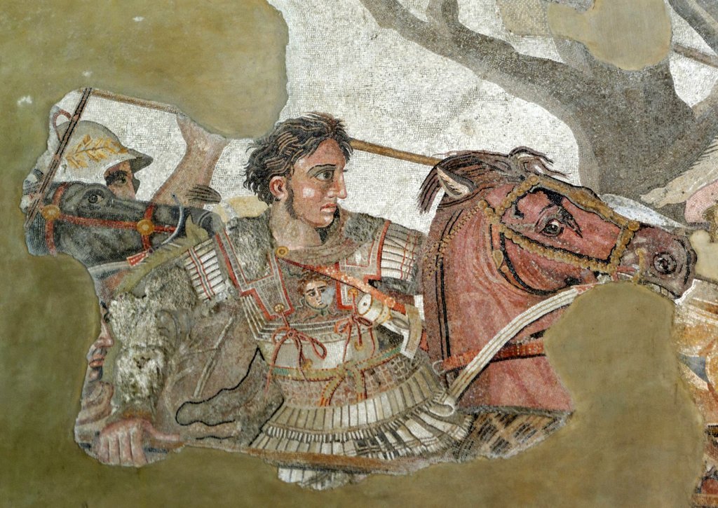 Mosaïque d'Alexandre (détail) par Michel Langrognet