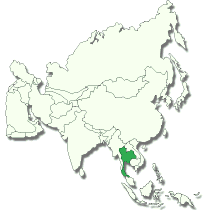 Position de la Thaïlande en Asie
