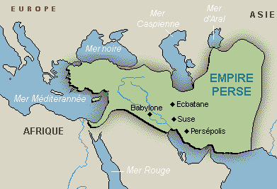 Carte de l'Empire Perse à son apogée