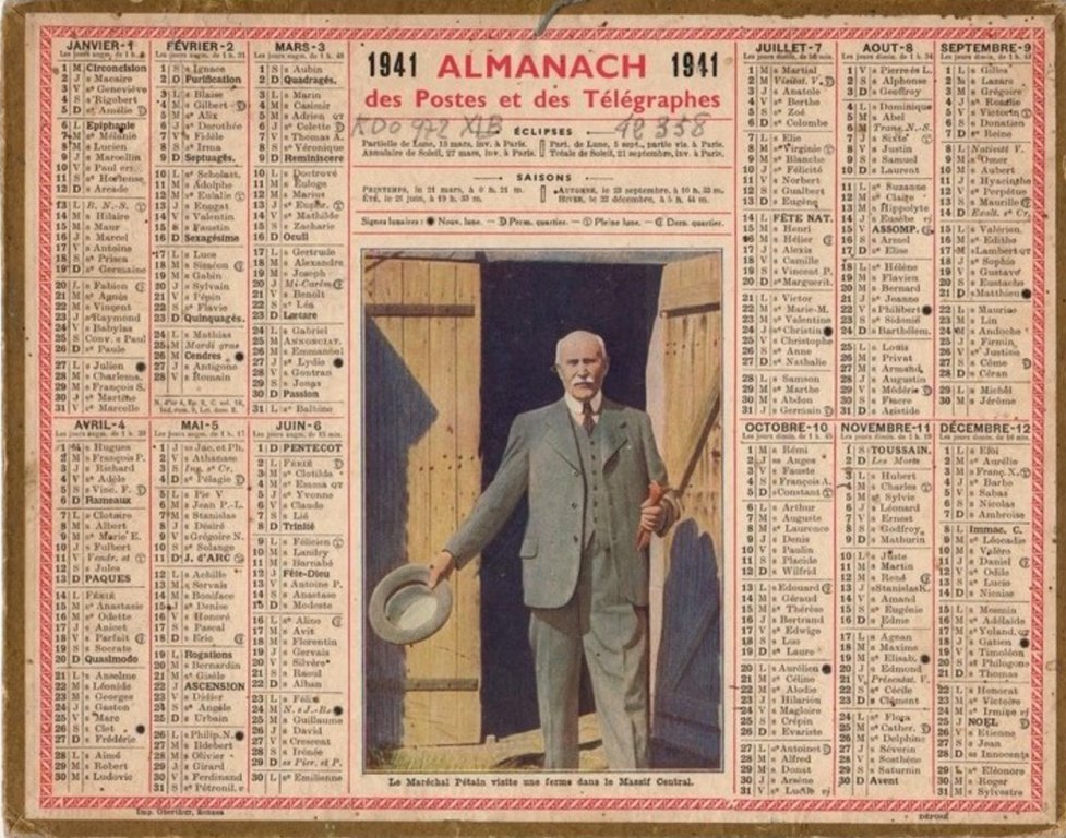 Almanach des Postes et des Télégraphes 1941