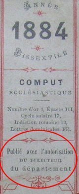 Comput ecclésiastique de 1884