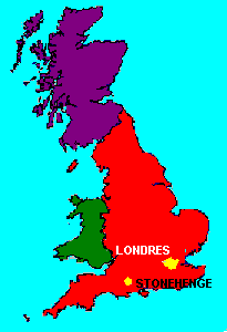 Situation de Stonehenge en Grande Bretagne