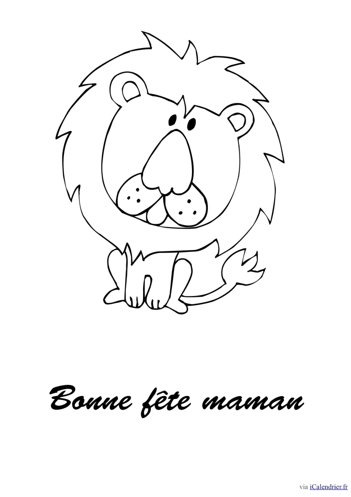 Un coloriage d'un lion