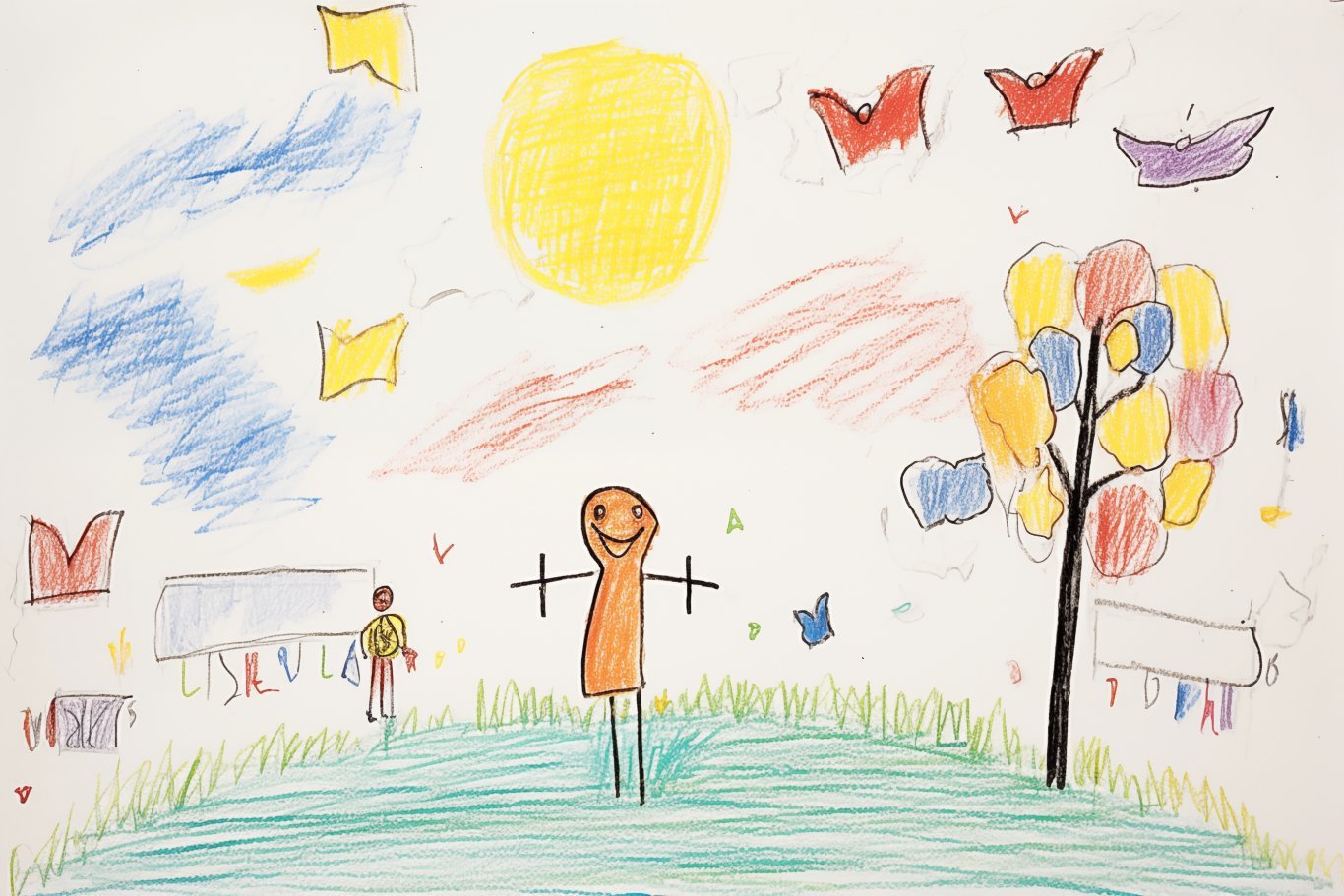 Coloriage offert par un enfant à son papa pour la fête Pères
