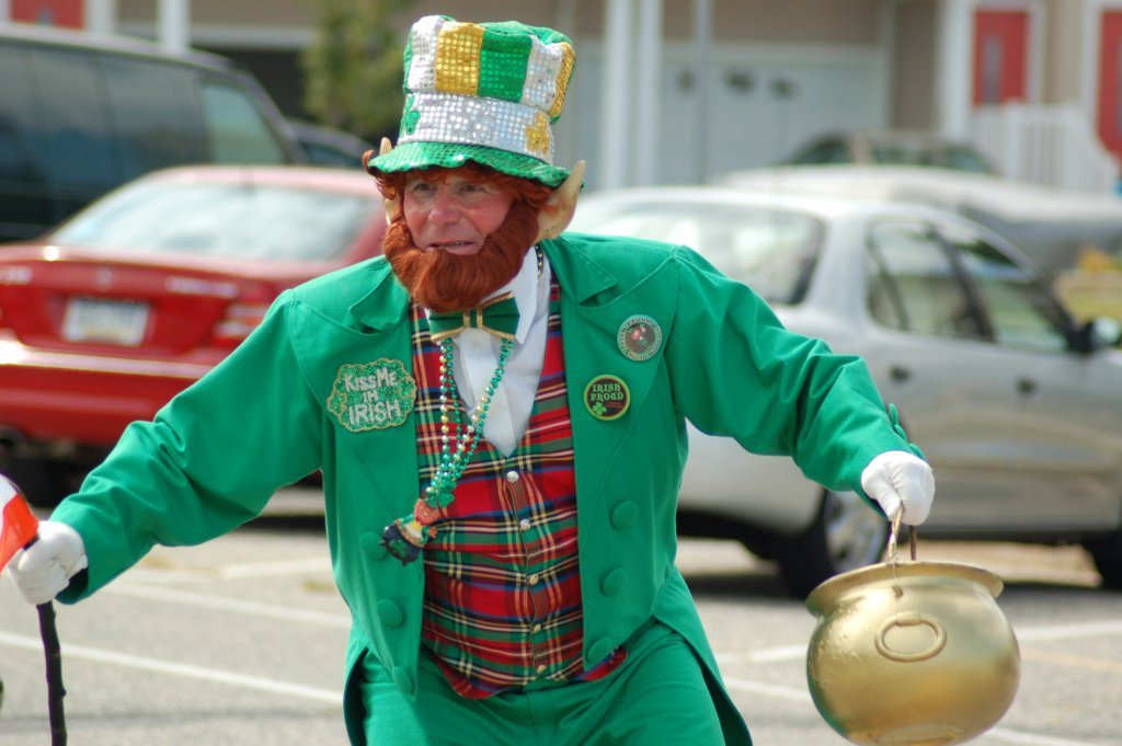 Leprechaun ou lutin irlandais, déguisement au festival Wildwood Irish Festival Parade de 2008