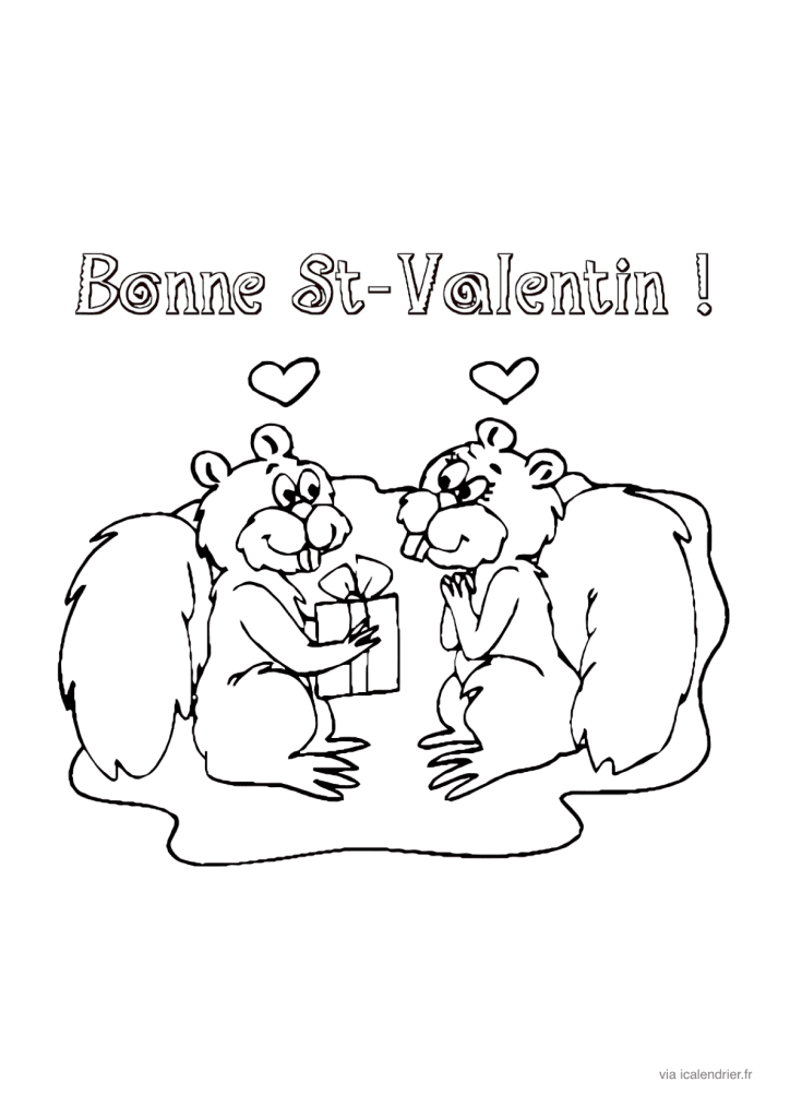 Deux écureuils se font des cadeaux pour la Saint-Valentin