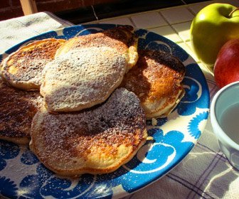 Crêpes américaines (pancakes) aux pommes