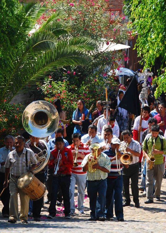 Procession du Jeudi Saint à Teotitlán del Valle