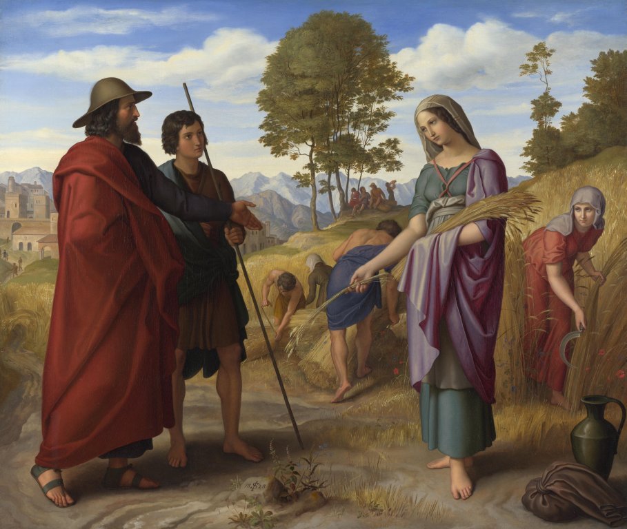 Ruth dans le champ de Boaz, Julius Schnorr von Carolsfeld, 1828