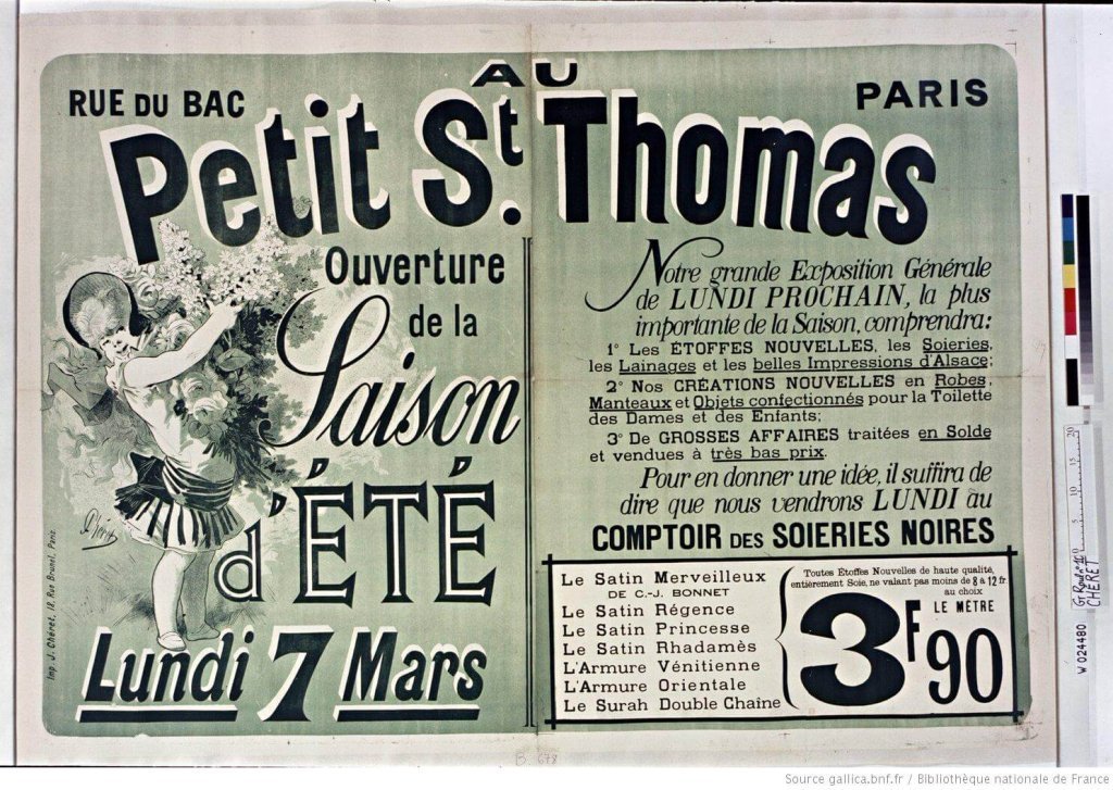 Publicité pour le lancement des produits de la saison d'été au Petit Saint Thomas à Paris