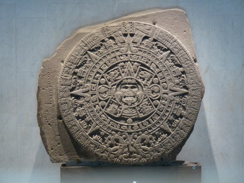 Monolithe de la Pierre du soleil, également appelé Calendrier aztèque (Musée National d'Anthropologie et d'Histoire, Mexico)