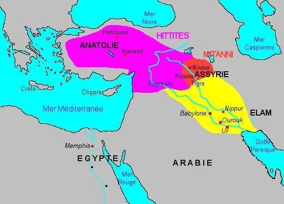 Le Proche Orient vers 1500 av. J.C