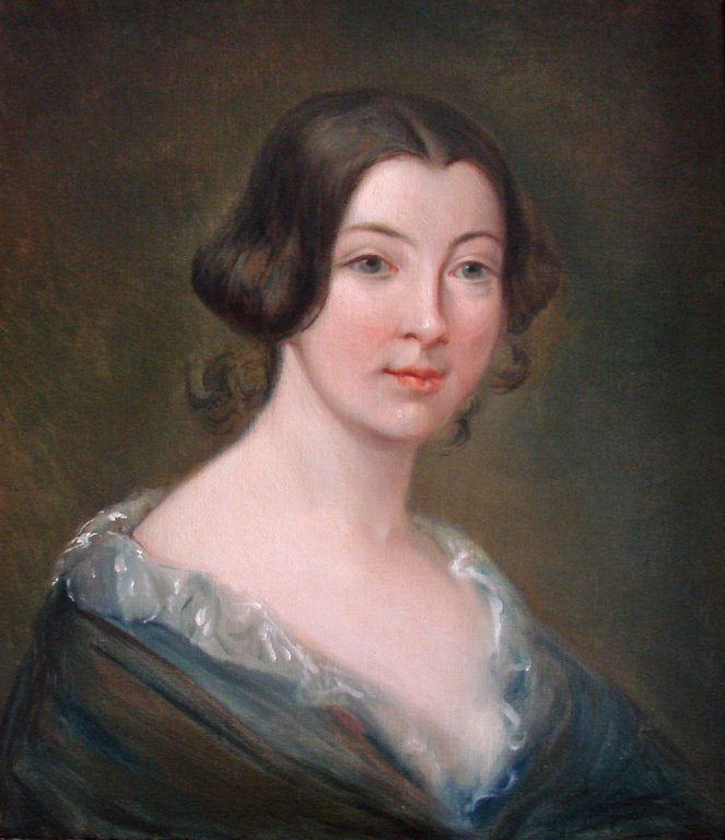 Clotilde de Vaux (1815-1846), portrait d'Antoine Étex (vers 1845) exposé dans le salon de l'appartement d'Auguste Comte à Paris.