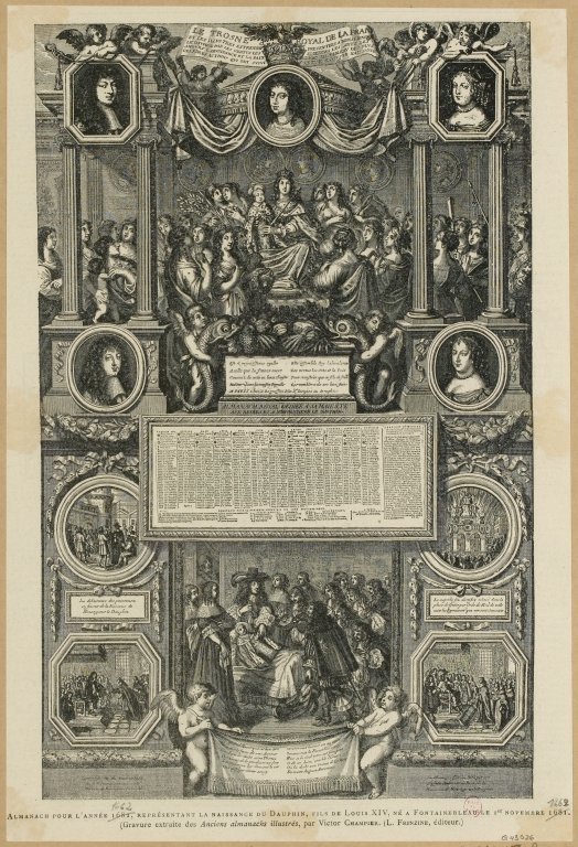 Almanach pour l'année 1662 / Naissance du Dauphin / La milice de Paris à la Paix de Nimègue