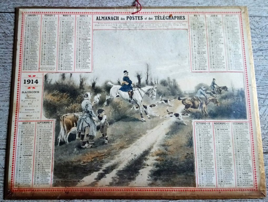 Almanach 1914, passage de route