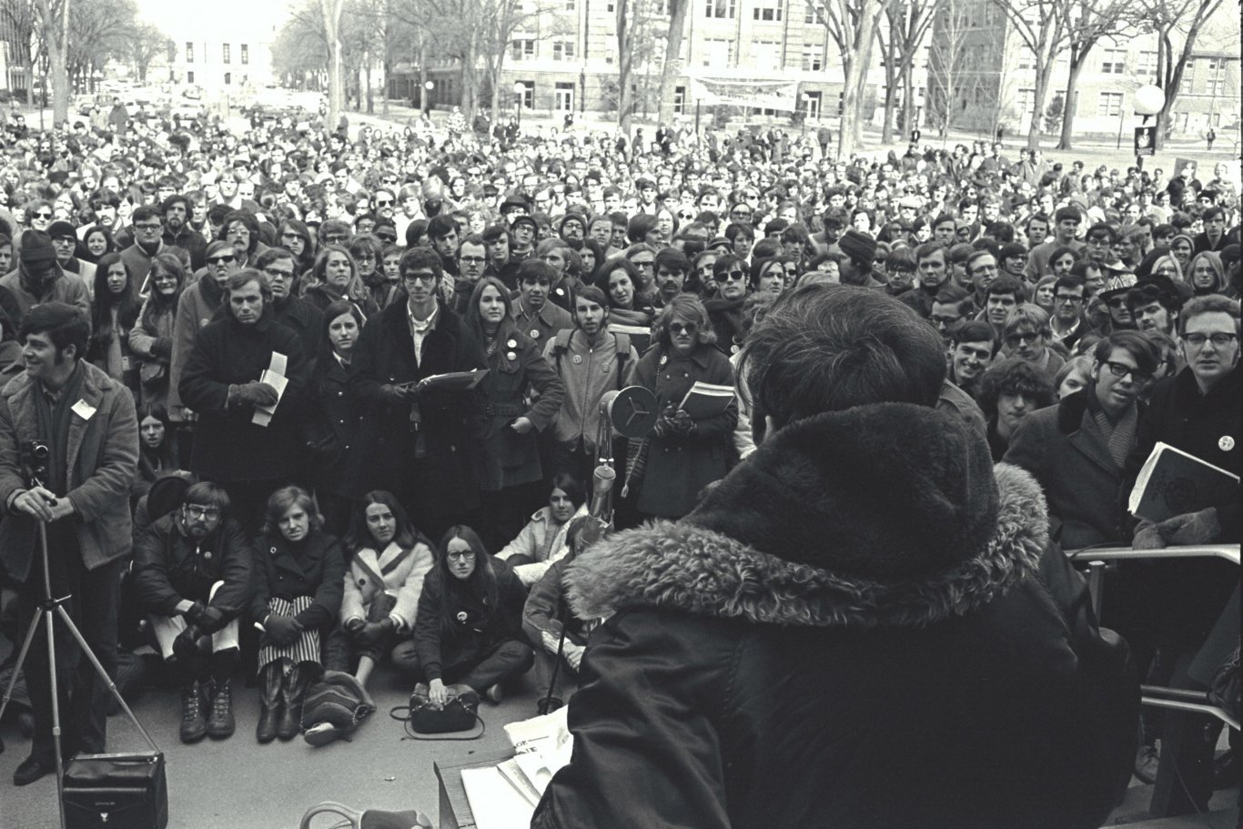 Les étudiants se sont particulièrement mobilisés lors de la première édition en 1970. Ici, à l'Université du Michigan.