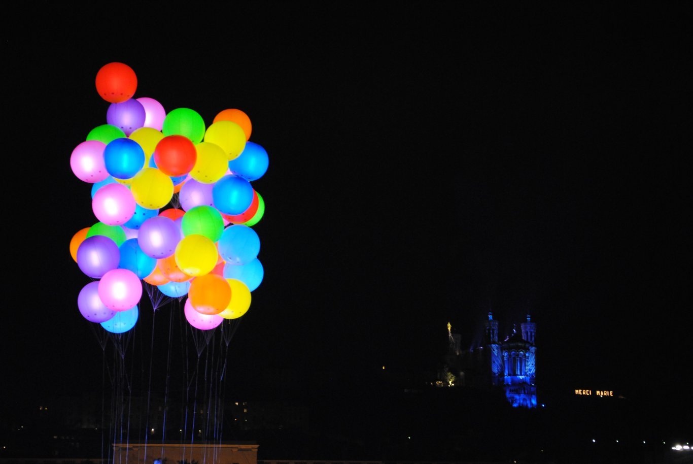 Fête des Lumières 2011 (vue sur Fourvière)