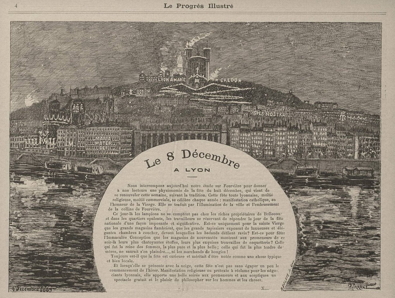 Le Progrès illustré, supplément littéraire du "Progrès de Lyon", numéro 208 du 9 décembre 1894.