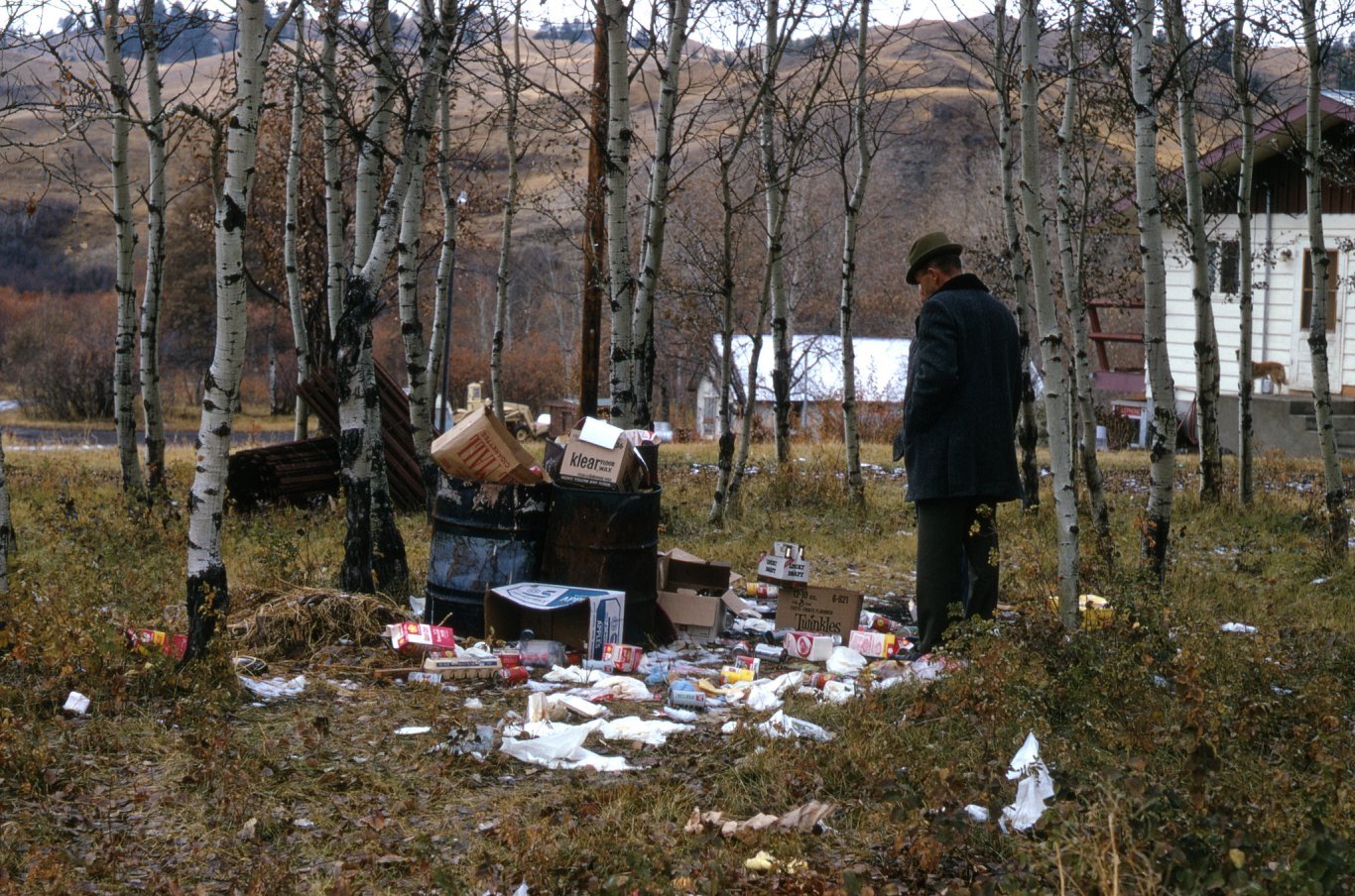 Des piles de déchets s'amoncellent dans les villes. Ici, le comté de Hill (Montana) en novembre 1969.