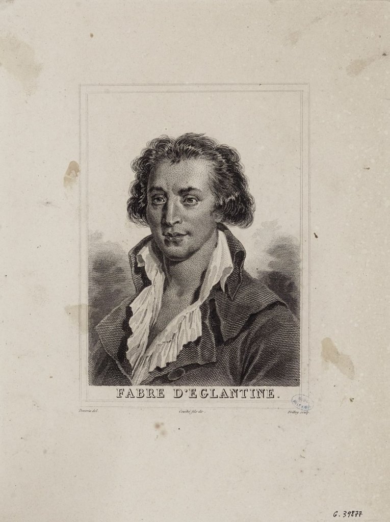 Portrait de Fabre d'Eglantine, créateur de la première fête du Travail en 1793, par Jean-Jacques Frilley.