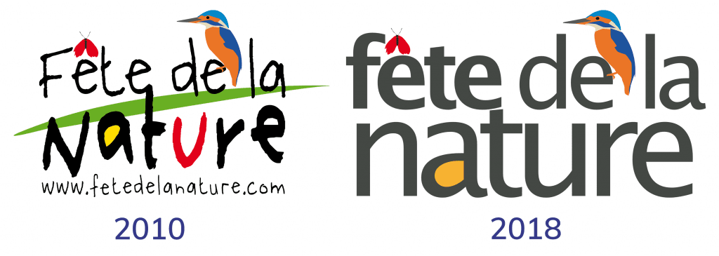 Logos de la Fête de la Nature, en 2010 puis en 2018