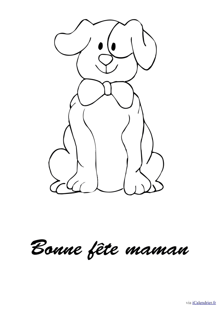 Coloriage d'un chien