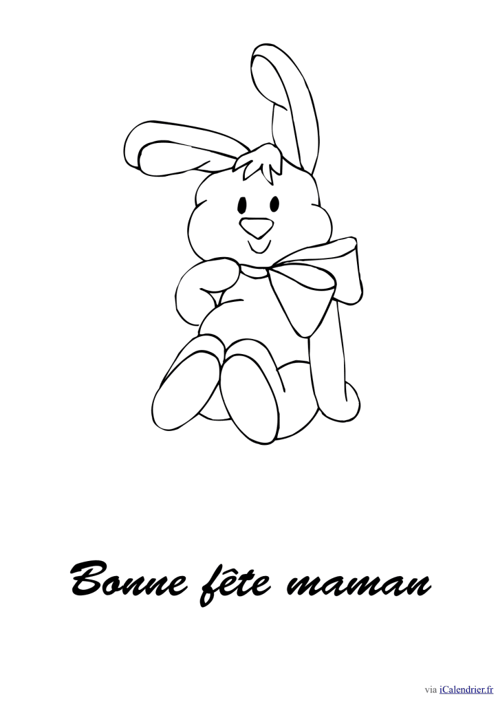 Coloriage d'une lapine
