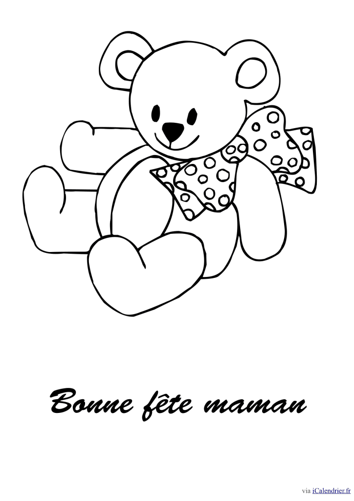 Coloriage d'un ourson