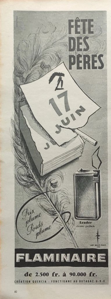 Publicité Flaminaire de 1956.
