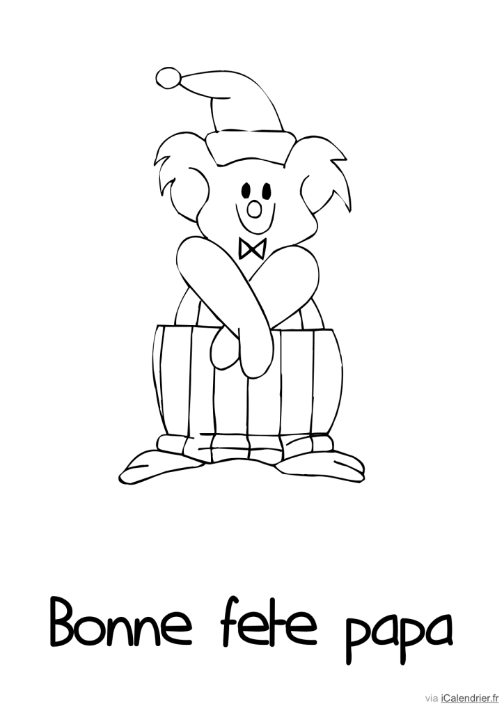 Petit clown rigolo à colorier