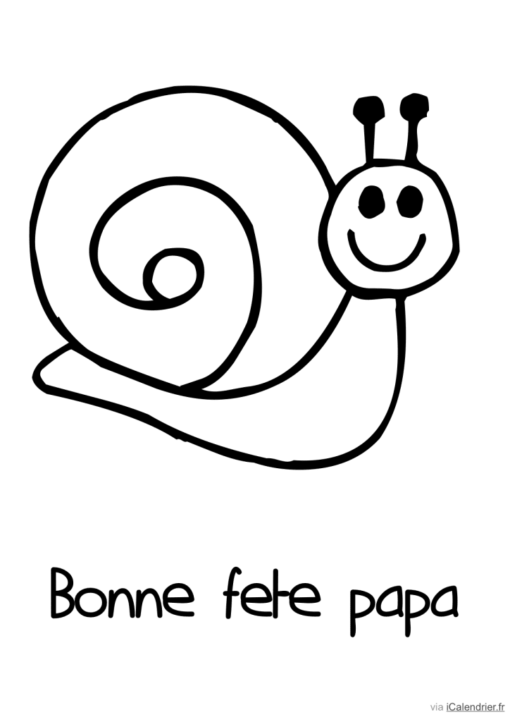 Escargot gentil à colorier