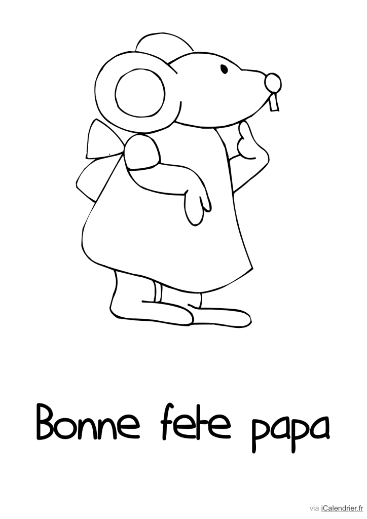 Petite souris à colorier