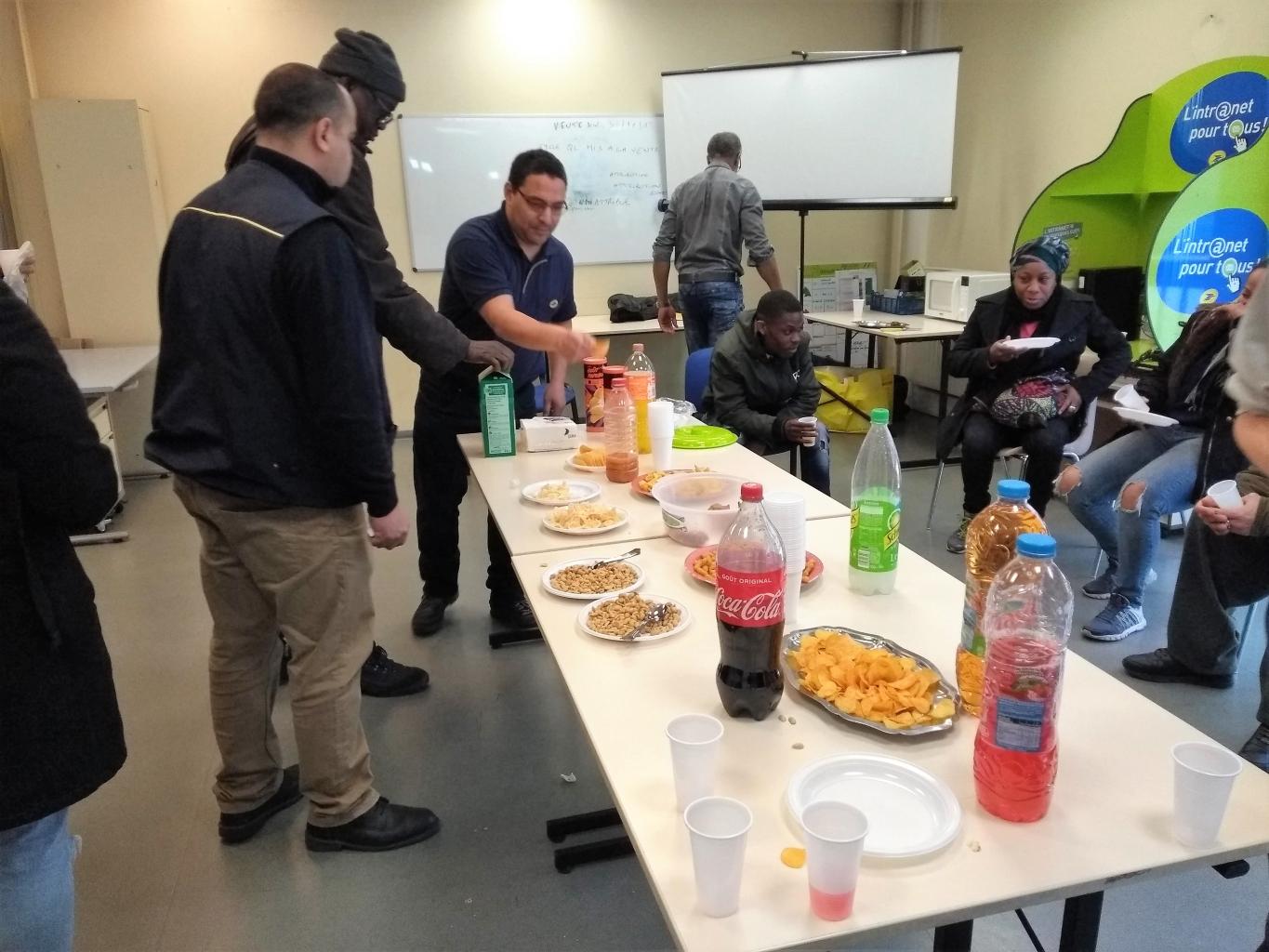 Fête entre collègues voisins