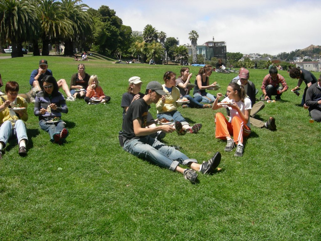 Pique-nique dans le parc Dolores, San Francisco