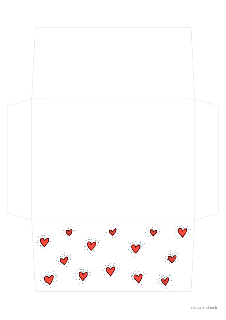 Enveloppe petits coeurs