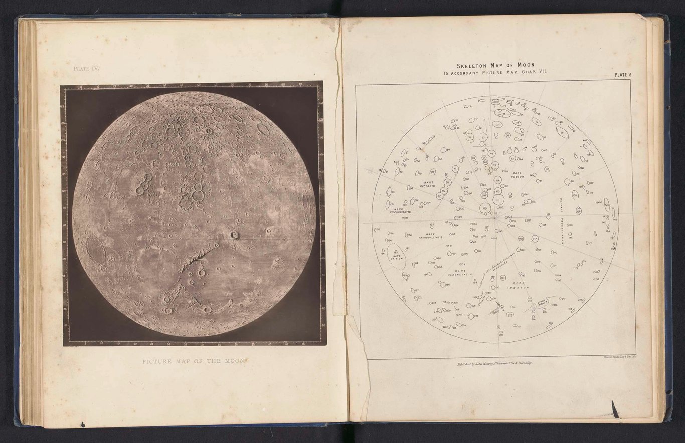 Carte illustrée de la Lune.