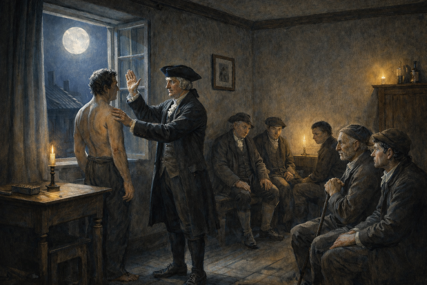 M. Weisleder soignait ses patients en exposant leur corps à la lumière de la lune.