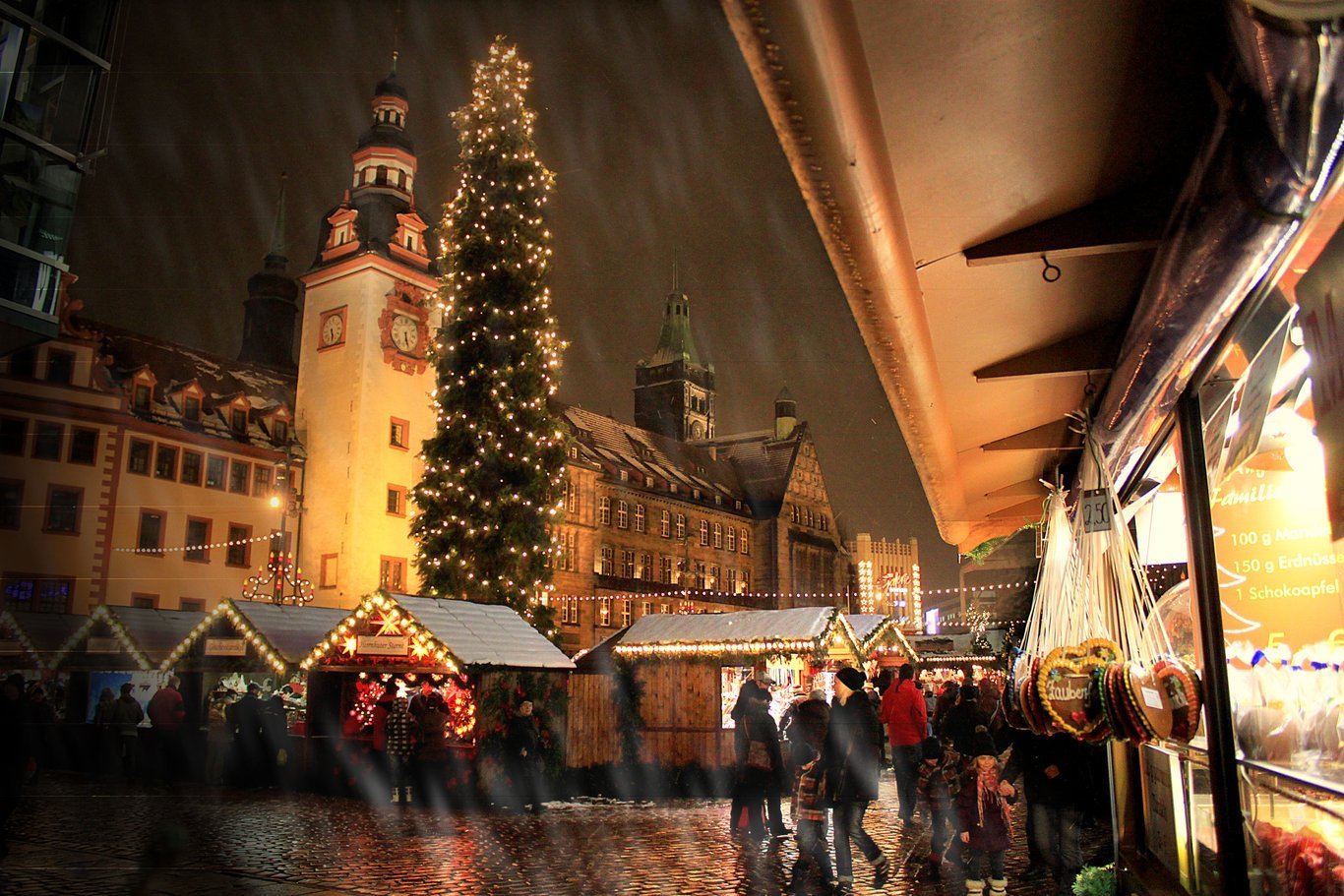 Ambiance de marché (Chemnitz, Allemagne).