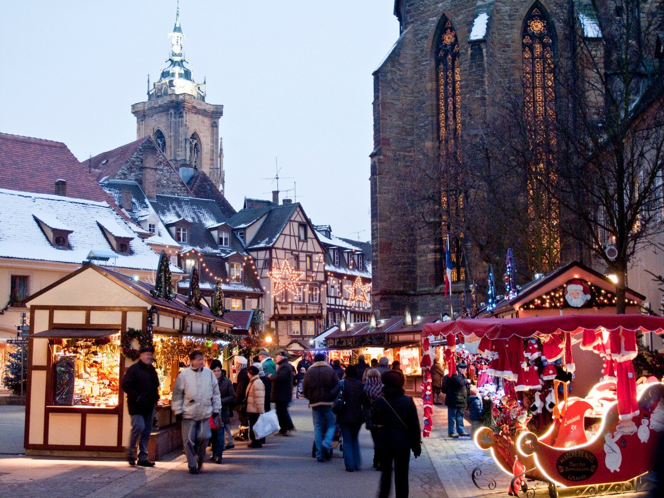 Ambiance de marché (Colmar, France).
