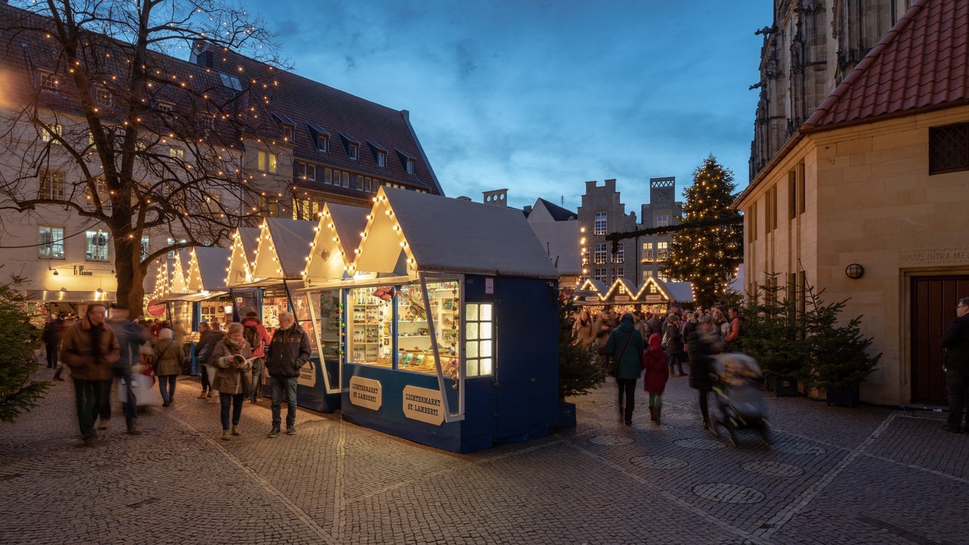 Ambiance de marché (Münster, Allemagne).