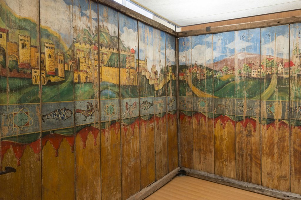 Cabane peinte pour la fête des Tabernacles, Autriche ou sud de l'Allemagne, fin XIXe
