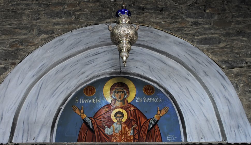 L'annonciation à Marie dans le monastère du même nom (Ιερά Μονή Ευαγγελισμού της Θεοτόκου), Skiathos, Grèce