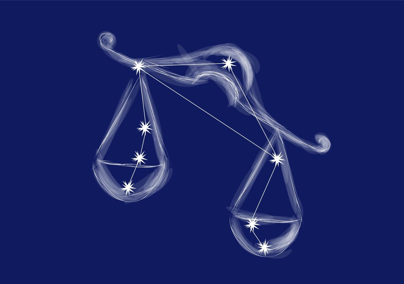 La constellation de la Balance illustrée.